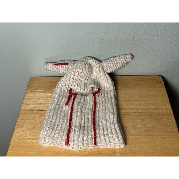 Knitted Balaclava Diablo Hat - Machine Gun Kelly “Pressure” Look Winter Ski Mask - Picture 3 of 3